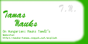 tamas mauks business card